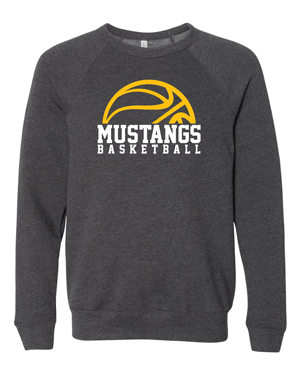 3901- MUSTANG BASKETBALL Unisex Sponge Fleece Raglan Crewneck Sweatshirt