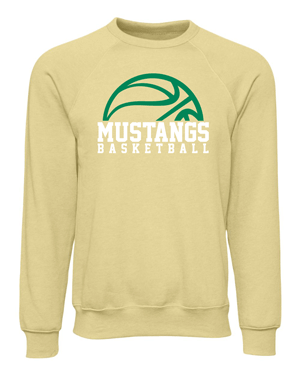 3901- MUSTANG BASKETBALL Unisex Sponge Fleece Raglan Crewneck Sweatshirt