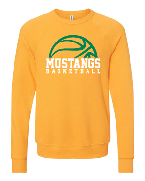 3901- MUSTANG BASKETBALL Unisex Sponge Fleece Raglan Crewneck Sweatshirt