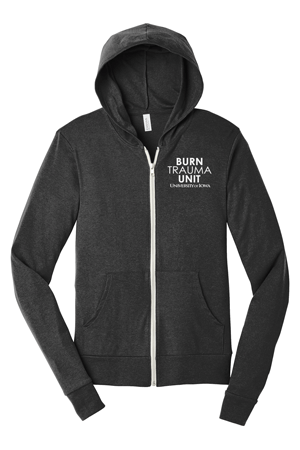 3939- U OF I BURN UNIT BELLA+CANVAS ® Unisex Triblend Full-Zip Lightweight Hoodie Long Sleeve Tee