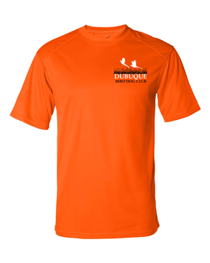4120- DBQ BIRD DOG CLUB Safety Orange B-Core Sport Shoulders T-Shirt