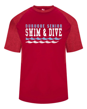 4178- DBQ SENIOR SWIM Badger - Tonal Blend Panel Tee