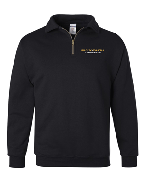 4528M- PLYMOUTH LUBES NuBlend® Quarter-Zip Cadet Collar Sweatshirt
