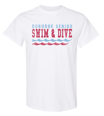 5000- SENIOR SWIM TEAM SHIRT WHITE Heavy Cotton™ T-Shirt