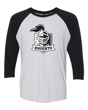 6051- TABLE MOUND Adult Unisex Triblend Three-Quarter Sleeve Raglan