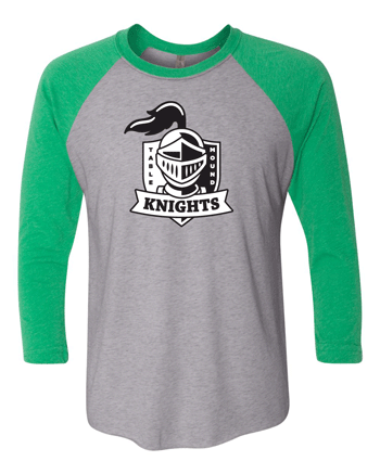 6051- TABLE MOUND Adult Unisex Triblend Three-Quarter Sleeve Raglan