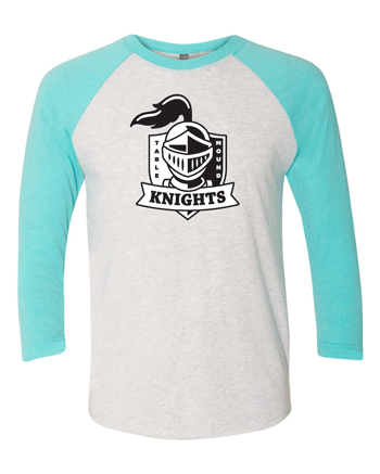6051- TABLE MOUND Adult Unisex Triblend Three-Quarter Sleeve Raglan