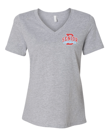 6405- SENIOR CHEER Women’s Relaxed Jersey Short Sleeve V-Neck T-Shirt