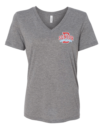 6405- SENIOR CHEER Women’s Relaxed Jersey Short Sleeve V-Neck T-Shirt