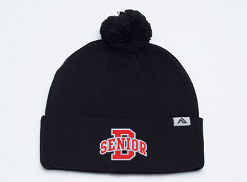 641K- DBQ SENIOR BOOSTER Pom-Pom Cuff Beanie