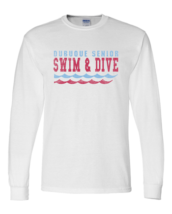 8400- DBQ SENIOR SWIM Gildan - DryBlend 50/50 Long Sleeve T-Shirt