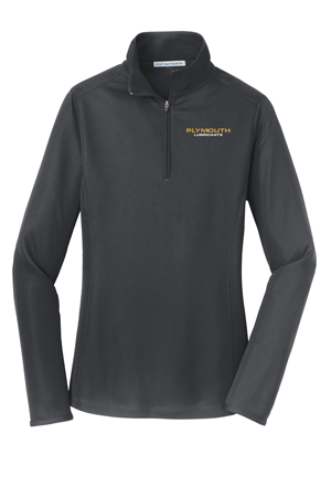 L806- PLYMOUTH LUBES Ladies Pinpoint Mesh 1/2-Zip