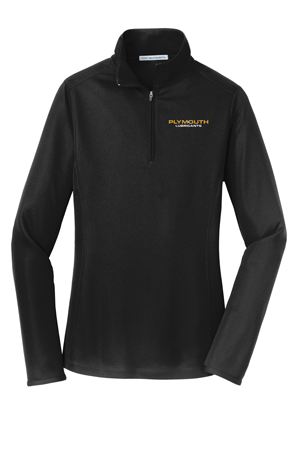 L806- PLYMOUTH LUBES Ladies Pinpoint Mesh 1/2-Zip