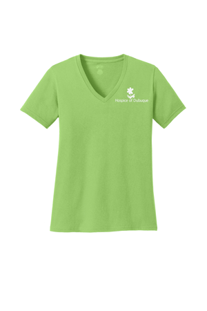 LPC54V- HOSPICE Ladies Core Cotton V-Neck Tee