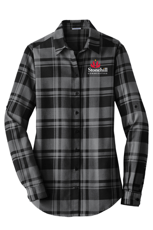 LW668- STONEHILL Ladies Plaid Flannel Tunic