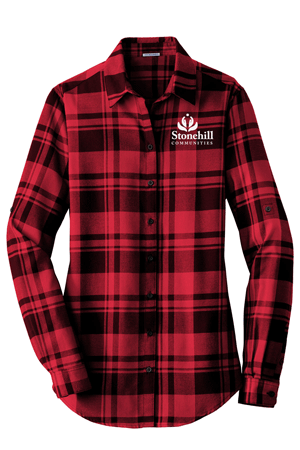 LW668- STONEHILL Ladies Plaid Flannel Tunic