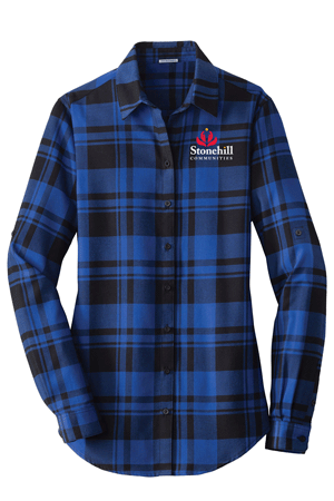 LW668- STONEHILL Ladies Plaid Flannel Tunic
