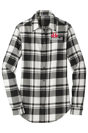 LW668- STONEHILL Ladies Plaid Flannel Tunic