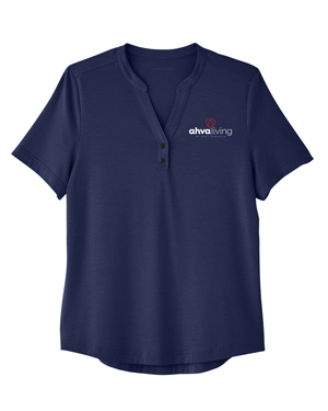NE100W- AHVA LIVING North End Ladies' Jaq Snap-Up Stretch Performance Polo