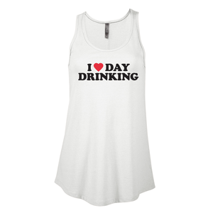 P506C- LOVE DAY DRINKING Platinum Ladies CVC Flowy Tank