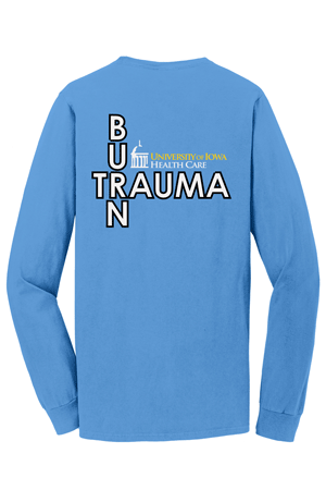 PC099LSP- U OF I BURN UNIT Port & Company® Pigment-Dyed Long Sleeve Pocket Tee