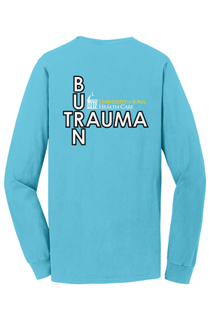 PC099LSP- U OF I BURN UNIT Port & Company® Pigment-Dyed Long Sleeve Pocket Tee
