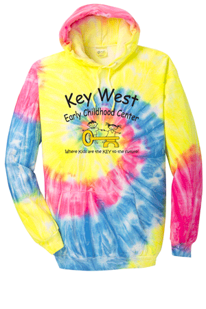 PC146- KEY WEST EARLY CHILDHOOD Tie-Dye Pullover Hooded Sweatshirt