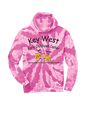 PC146- KEY WEST EARLY CHILDHOOD Tie-Dye Pullover Hooded Sweatshirt