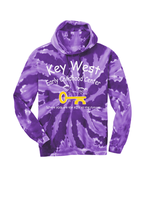 PC146- KEY WEST EARLY CHILDHOOD Tie-Dye Pullover Hooded Sweatshirt