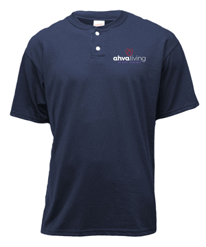 SF237- AHVA LIVING Soffe® M206 Two Button Henley