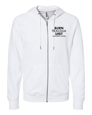 SS1000Z- U OF I BURN UNIT Unisex Lightweight Loopback Terry Zip Hood