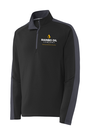 ST861- RAINBO OIL Textured Colorblock 1/4-Zip Pullover