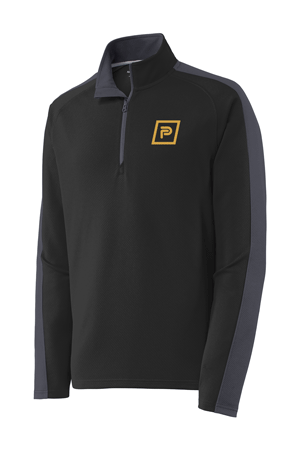 ST861- PLYMOUTH LUBES P Textured Colorblock 1/4-Zip Pullover