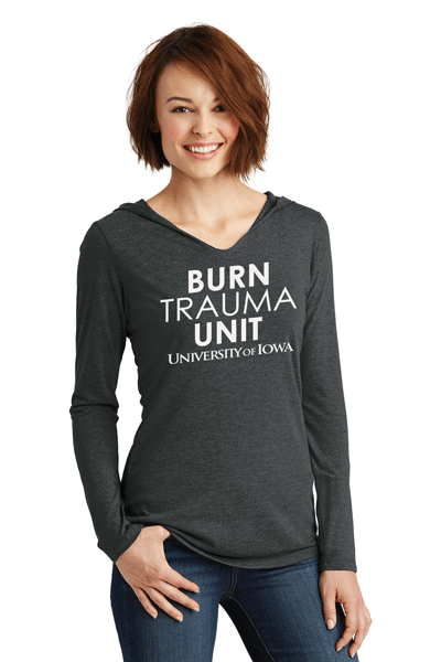 DM139L- U OF I BURN UNIT District Made® Ladies Perfect Tri® Long Sleeve Hoodie