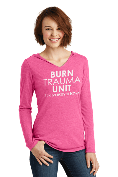 DM139L- U OF I BURN UNIT District Made® Ladies Perfect Tri® Long Sleeve Hoodie