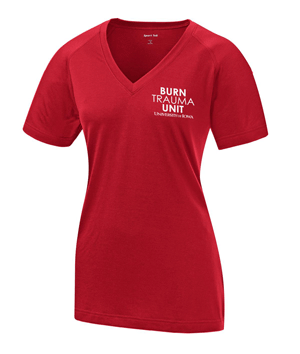 LST700- U OF I BURN UNIT Sport-Tek® Ladies Ultimate Performance V-Neck