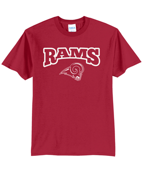 PC55T- DBQ SENIOR BOOSTER Red Tall Core Blend Tee