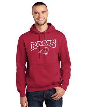PC90HT- DBQ SENIOR BOOSTER CLUB Red Tall Pullover Hooded Sweatshirt