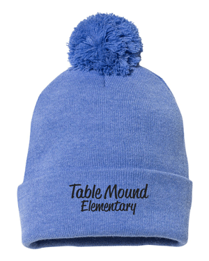SP15- TABLE MOUND Pom-Pom 12" Knit Beanie