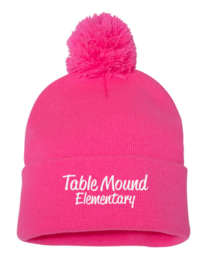 SP15- TABLE MOUND Pom-Pom 12" Knit Beanie