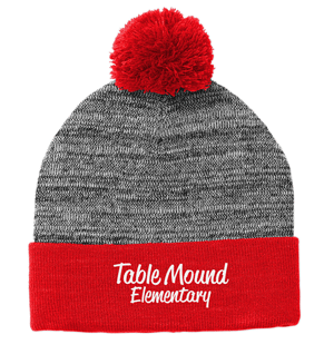 STC41- TABLE MOUND Sport-Tek ® Heather Pom Pom Beanie