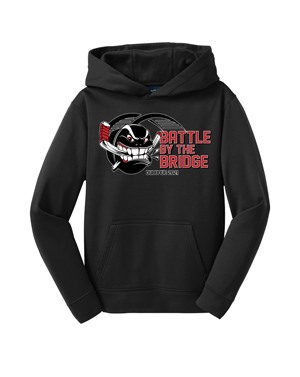 YST244- DYHA Black Youth Sport-Wick® Fleece Hooded Pullover