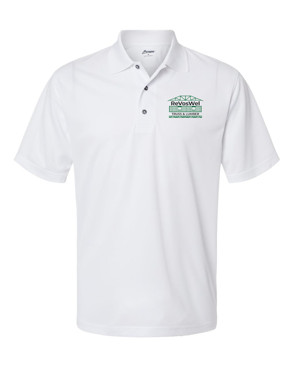 100- REVOSWEL Men's Saratoga Performance Mini Mesh Polo