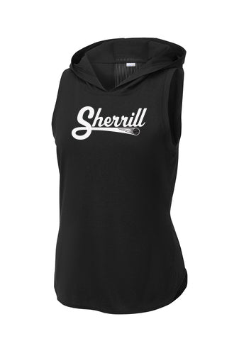 LST410- SHERRILL Sport-Tek ® Ladies PosiCharge ® Tri-Blend Wicking Draft Hoodie Tank