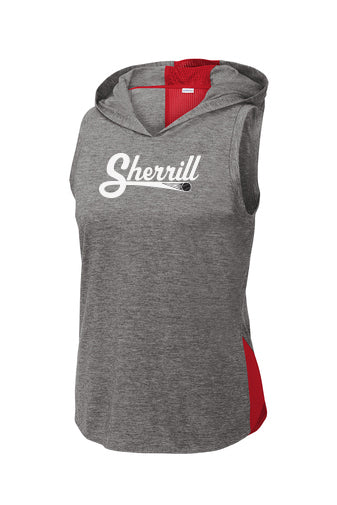 LST410- SHERRILL Sport-Tek ® Ladies PosiCharge ® Tri-Blend Wicking Draft Hoodie Tank