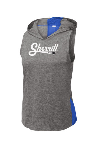 LST410- SHERRILL Sport-Tek ® Ladies PosiCharge ® Tri-Blend Wicking Draft Hoodie Tank