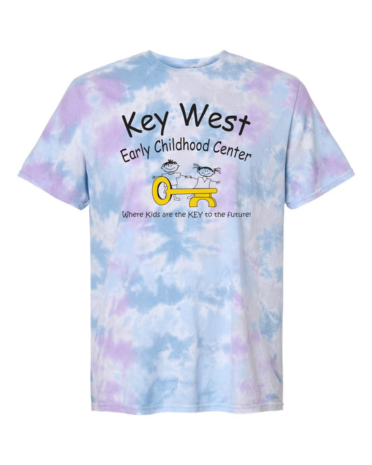 1355- KEY WEST EARLY CHILDHOOD Unisex Vintage Tie-Dyed T-Shirt
