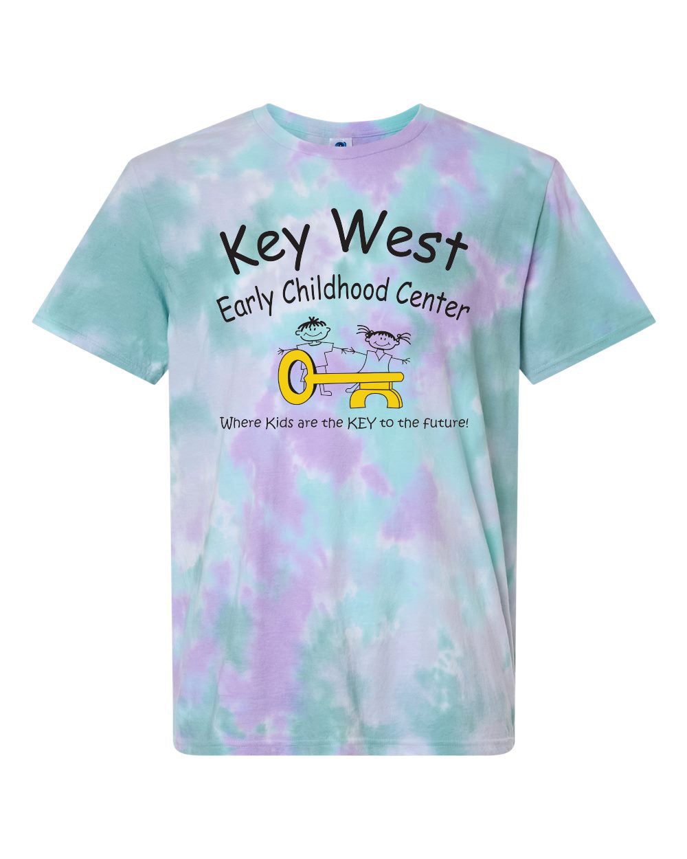 1355- KEY WEST EARLY CHILDHOOD Unisex Vintage Tie-Dyed T-Shirt