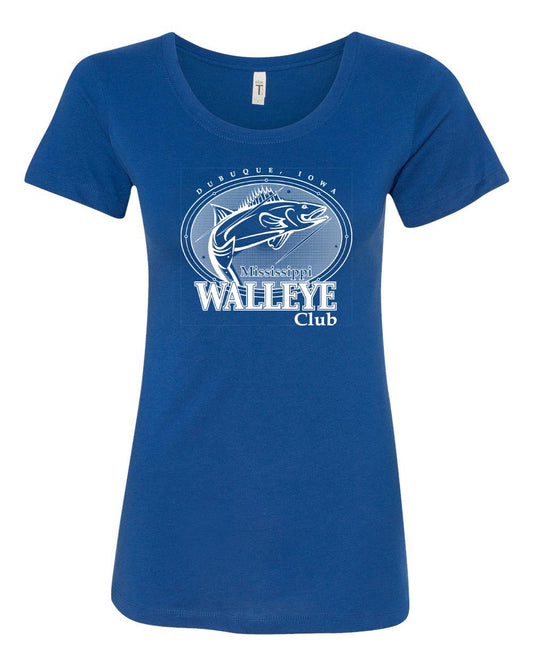 1510- MISSISSIPPI WALLEYE CLUB Women's Ideal T-Shirt