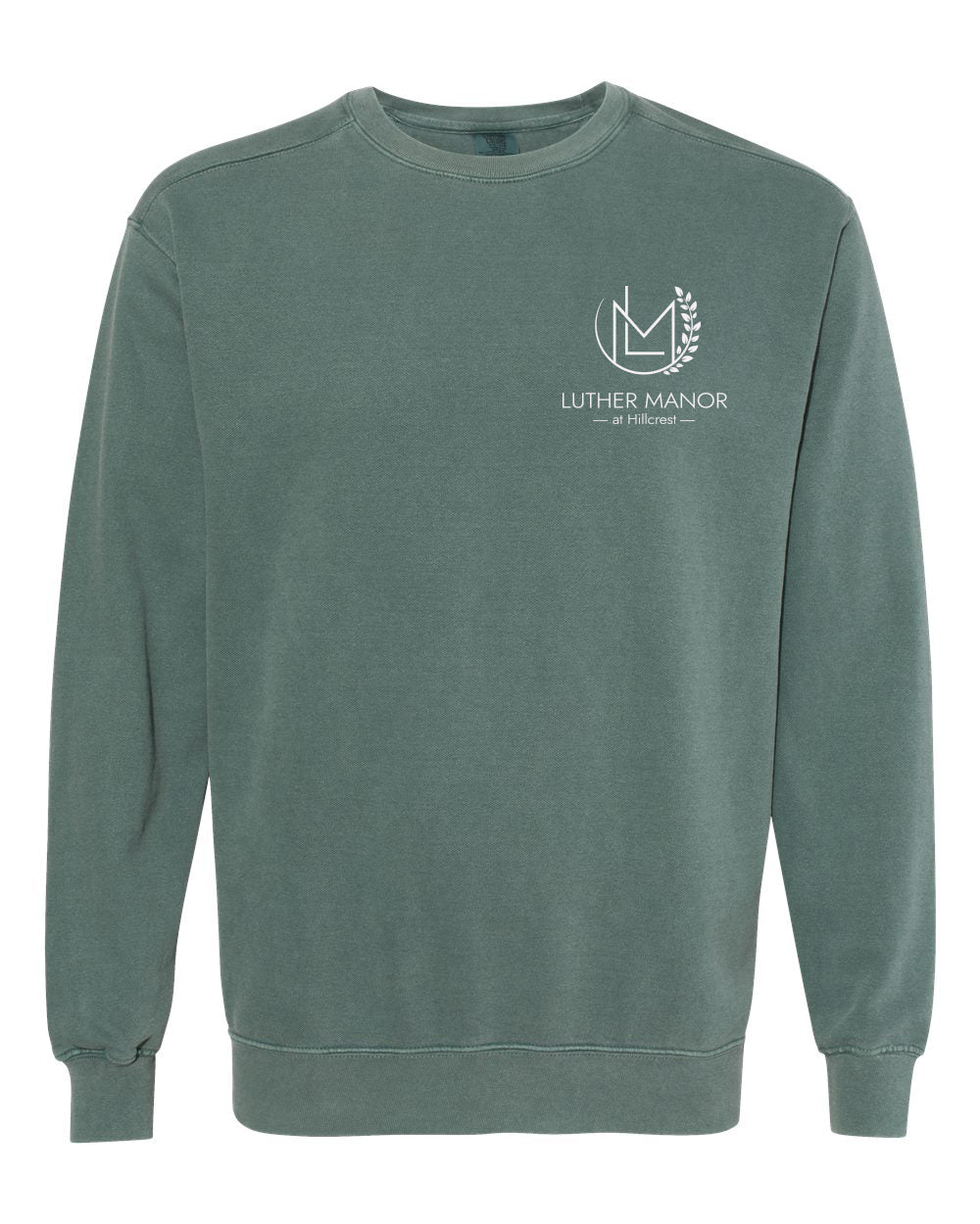 1566- LUTHER MANOR Unisex Garment-Dyed Crewneck Sweatshirt